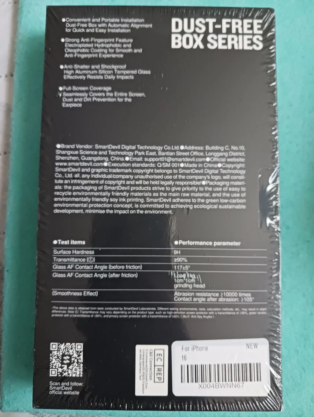 Dust Free Box Series Smart Devil iPhone 16 Screen Protector Kit NEW NWT Sealed